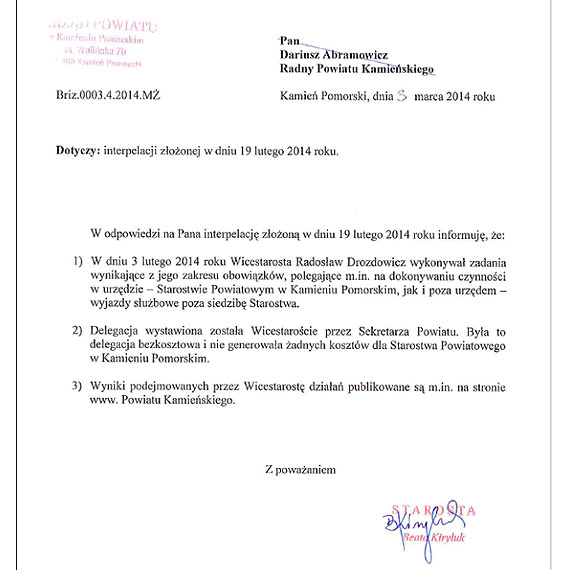 Interpelacja radnego