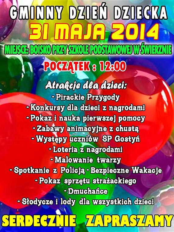 Gminny Dzie Dziecka w wierznie ju 31 maja