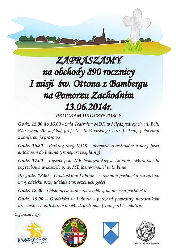 Obchody 890 rocznicy I misji w. Ottona z Bambergu na Pomorzu Zachodnim