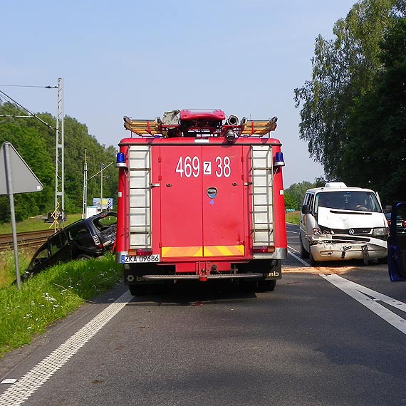  Wypadek w Piaskach Wielkich koo Wolina. Jeden mczyzna trafi do szpitala
