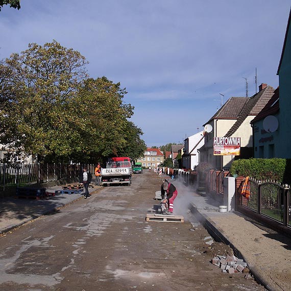 Trwa przebudowa ulicy Marii Konopnickiej w Kamieniu Pomorskim