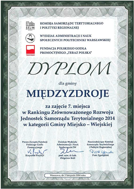 Gmina Midzyzdroje w czowce rankingu zrwnowaonego rozwoju!