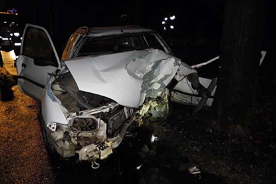 Wypadek na drodze powiatowej Gosty - wierzno