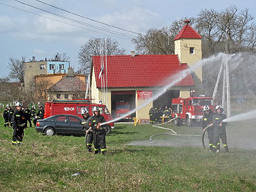 Zawodowi strażacy szkolili ochotników