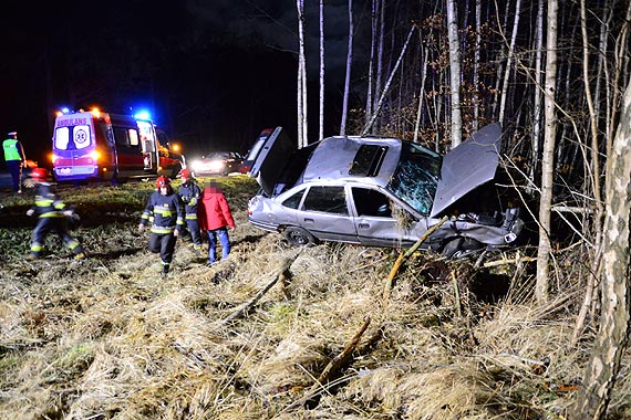 Auto przetoczyo si na pobocze