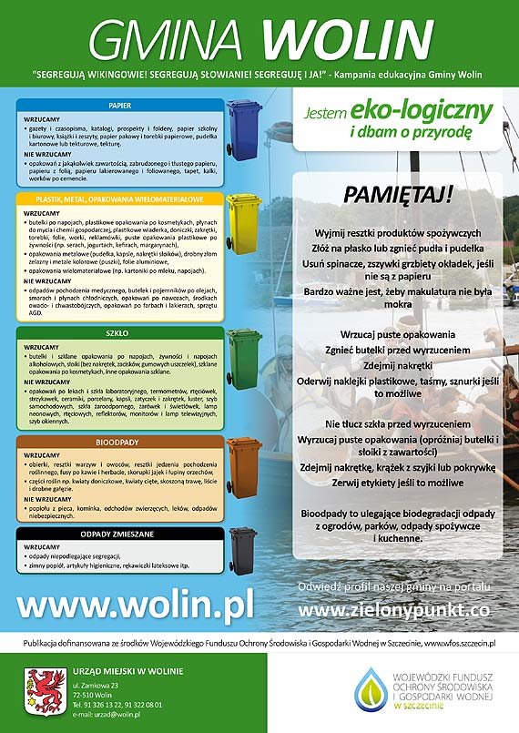 Zapoznaj się z nowymi zasadami segregacji odpadów komunalnych w gminie Wolin