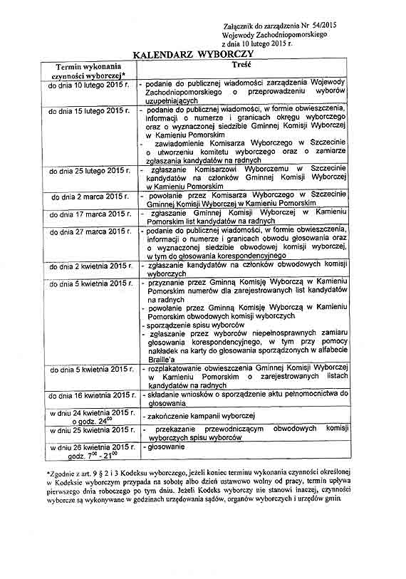 Zarządzenie wojewody zachodniopomorskiego