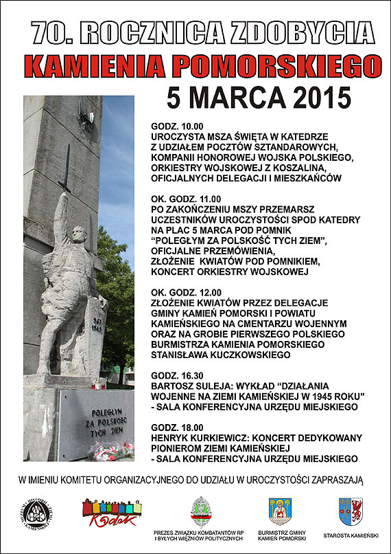  70. rocznica zdobycia Kamienia Pomorskiego