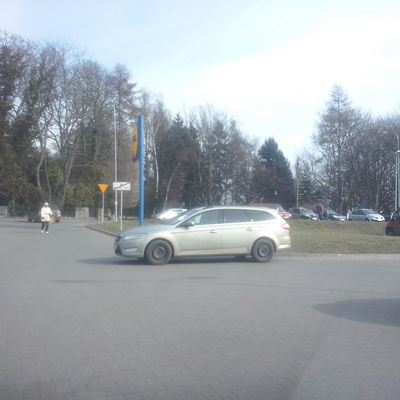 Mistrz parkowania czciowo zastawi wjazd na parking