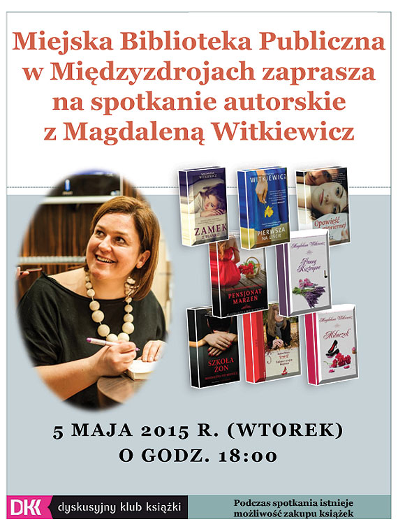 Spotkanie autorskie z Magdalen Witkiewicz w midzyzdrojskiej bibliotece