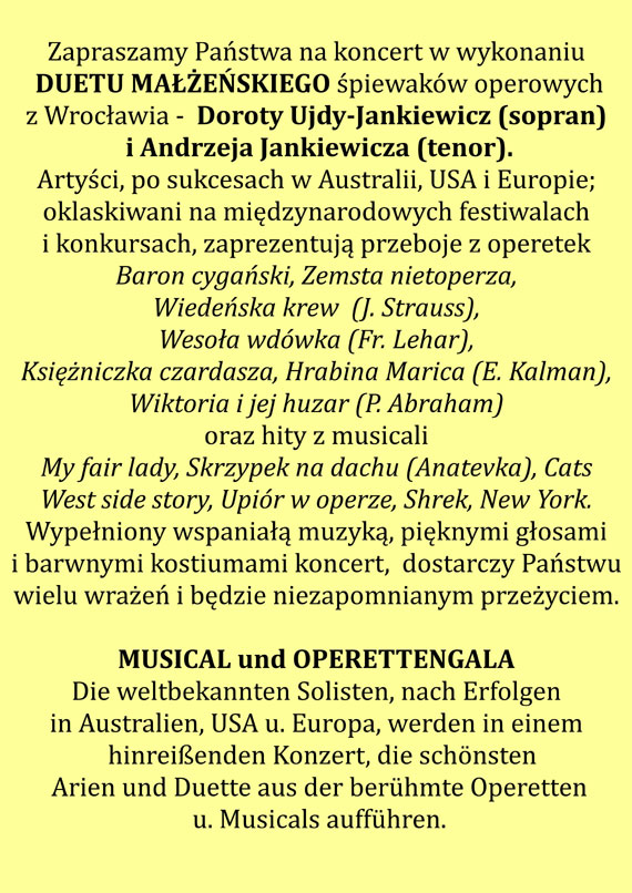 Koncert Doroty Ujdy- Jankiewicz oraz Andrzeja Jankiewicza w Midzyzdrojach