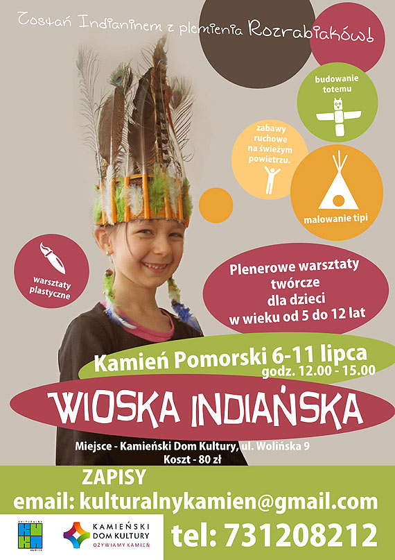 Wioska indiaska przed Kamieskim Domem Kultury 