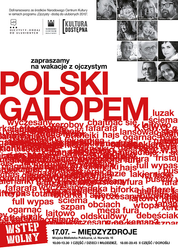 Prof. Bralczyk, prof. Miodek, Kucówna …. czyli „Polski galopem” już 17 lipca w Międzyzdrojach!