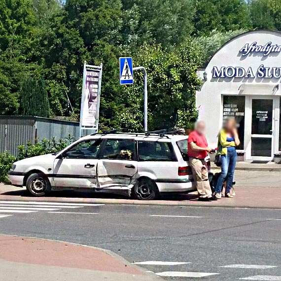 Kraksa na skrzyżowaniu ulicy Długosza z Gryficką