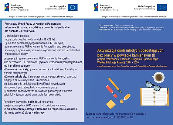 Powiatowy Urzd Pracy w Kamieniu Pomorskim informuje, i posiada rodki finansowe dla osb bezrobotnych do 30 roku ycia w ramach Bonu  na zasiedlenie