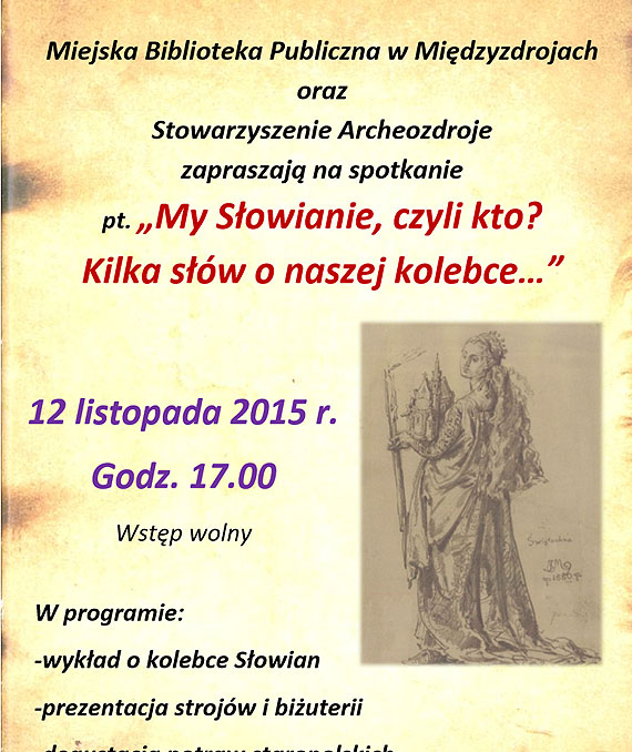 Biblioteka w Midzyzdrojach zaprasza na imprez tematyczn: My Sowianie czyli kto?