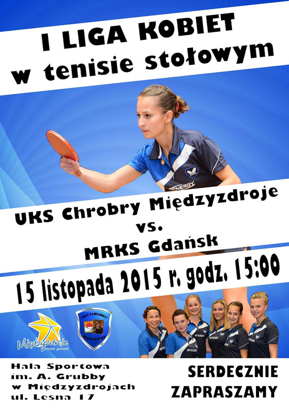 I liga kobiet tenisa stoowego gra! Przeciwnikiem bdzie MRKS Gdask