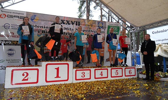 Olga Domaradzka i Natalia Pender na podium w Goleniowskiej Mili Niepodległości