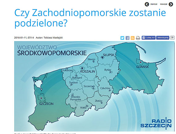 Czy Zachodniopomorskie zostanie podzielone?