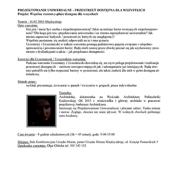Bezpatne szkolenie z zakresu projektowania w Urzdzie Miasta w Midzyzdrojach