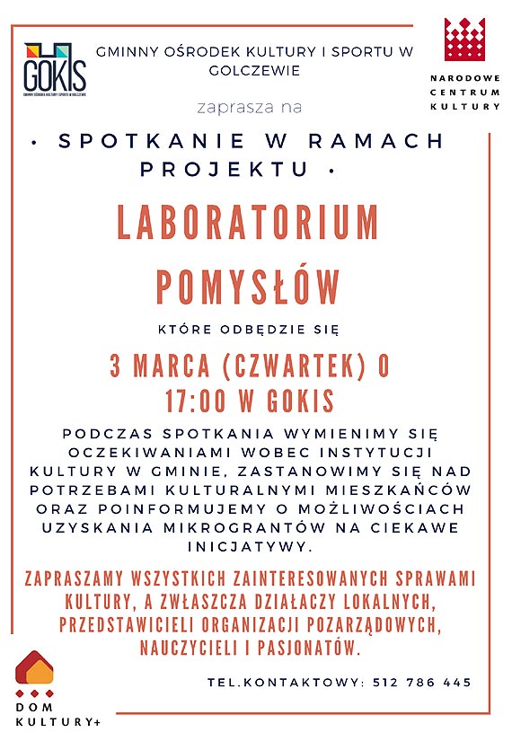 GOKiS Golczewo - zaproszenie na spotkanie