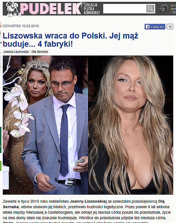 O Golczewie głośno nawet na Pudelku. Mąż znanej aktorki Joanny Liszowskiej planuje budowę 4 fabryk