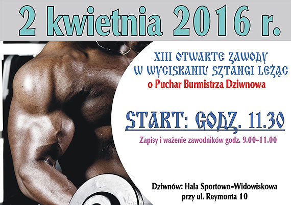 Zawody w wyciskaniu sztangi lec w Dziwnowie