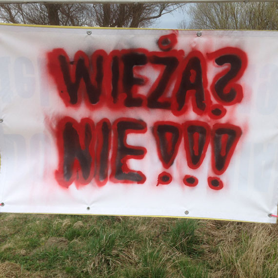 Wiea? Nie!!! Mieszkacy Wrzosowa protestuj przeciwko budowie masztu