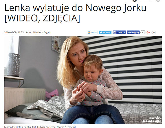 Lenka wylatuje do Nowego Jorku