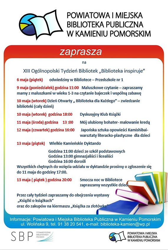 Tydzie bibliotek w PiMBP Kamie Pomorski