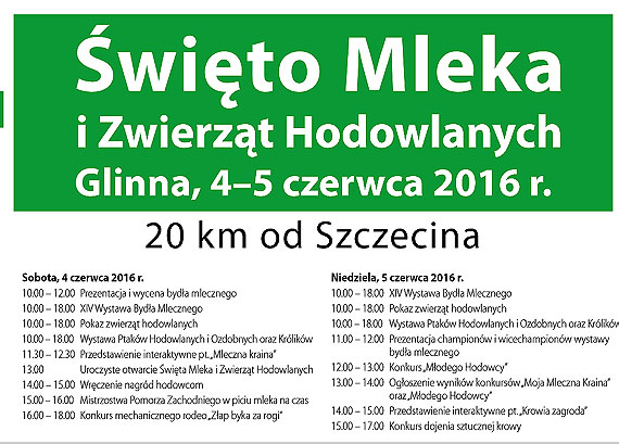Do Glinnej na „wito Mleka i Zwierzt Hodowlanych”