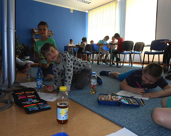 Lekcja biblioteczna w PiMBP Kamień Pomorski