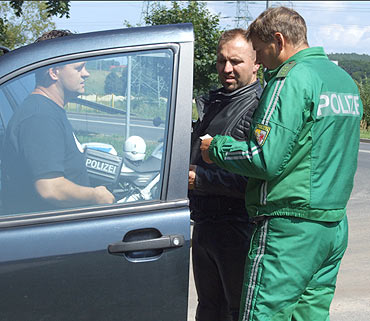 Polsko-niemiecki patrol na ulicach Midzyzdrojw