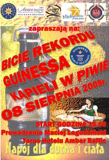 Bicie Rekordu Guinessa Kpieli w Piwie