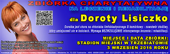 Zbirka charytatywna dla Doroty Lisiczko 