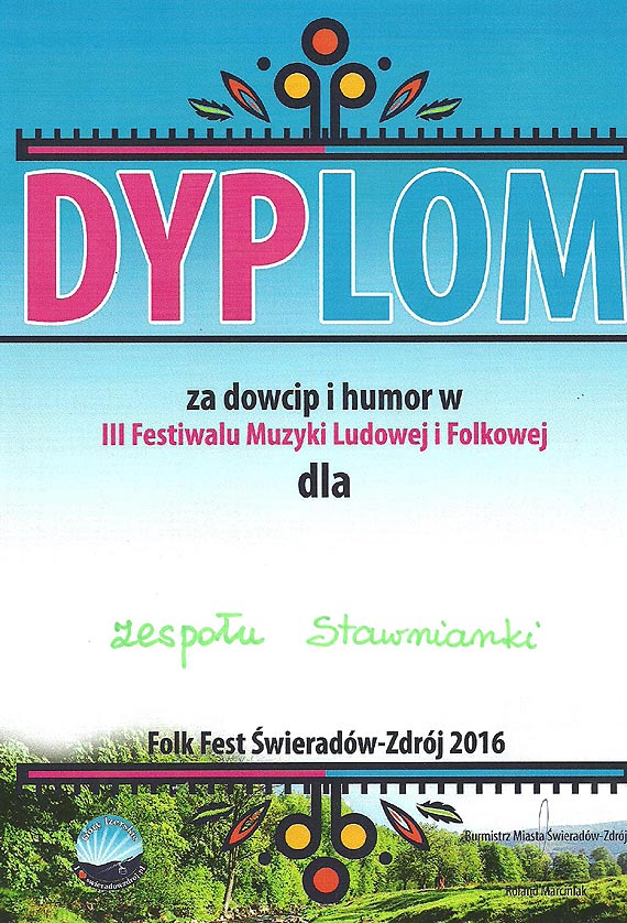 FOLK FEST w wieradowie Zdroju z udziaem Stawianek