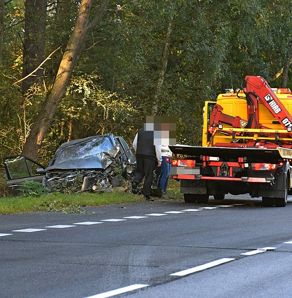 22-letni mieszkaniec Midzyzdrojw, jadcy w stron winoujcia, nagle zjecha z drogi i uderzy w drzewo