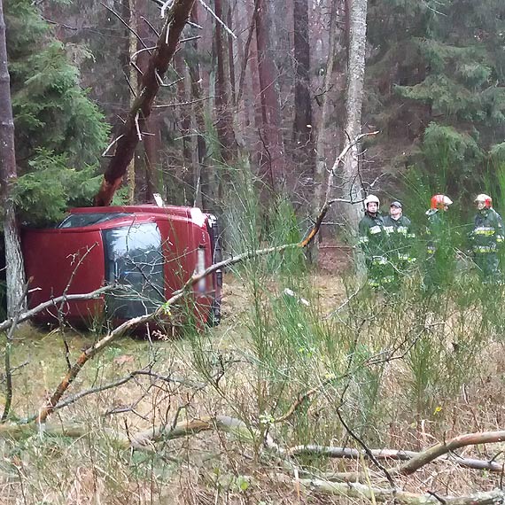 Na trasie Wysoka Kamieska - Parwko volvo uderzyo w drzewo. Dwoje dzieci w szpitalu