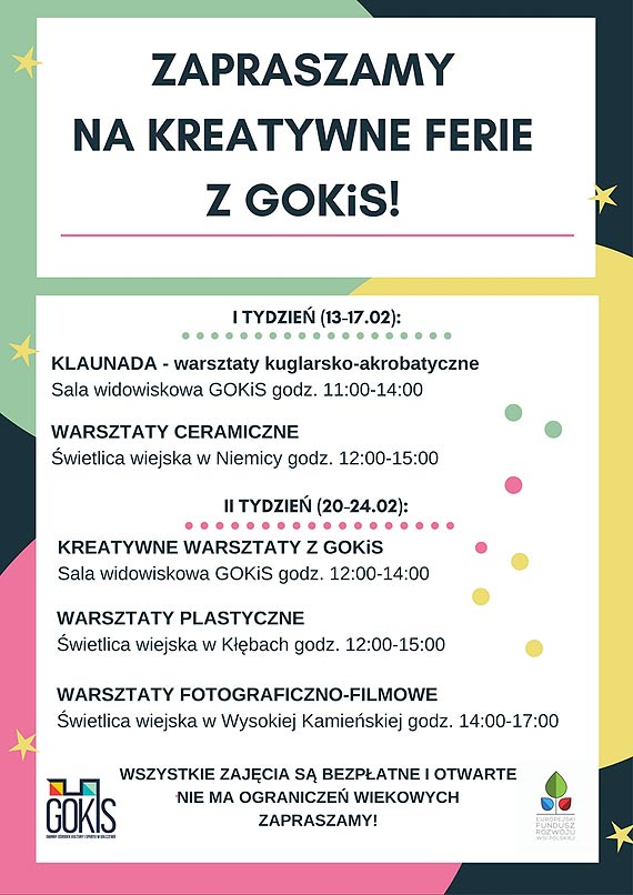 Kreatywne ferie z GOKiS!