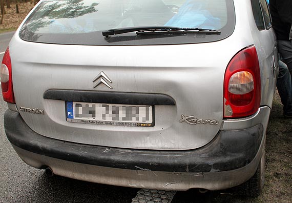 Kolizja dwch aut osobowych na krajowej trjce