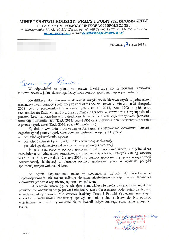 Opinia ministerstwa jest, czekamy na rozstrzygnicie wojewody
