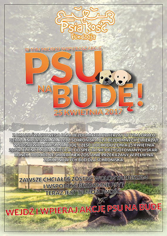 We udzia w akcji- Psu na bud i pom bezdomnym zwierztom!