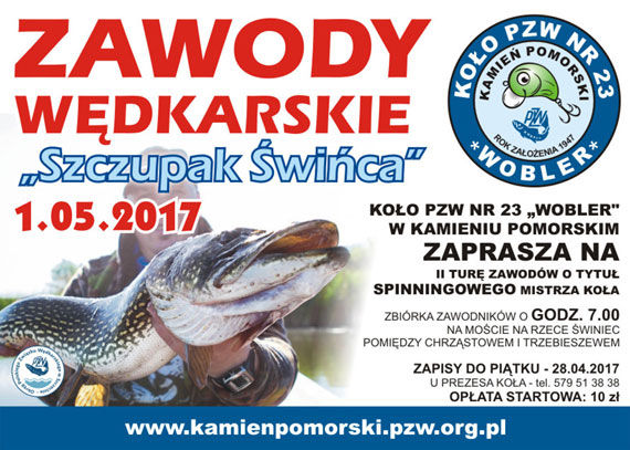 Zawody wdkarskie w Kamieniu Pomorskim. Szczupak wica ju 1 maja!  