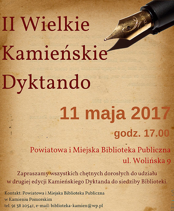 Ju 11 maja II wielkie kamieskie dyktando!