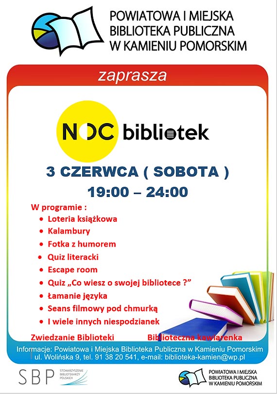 Noc Bibliotek 2017 pod hasem "Czytanie porusza"