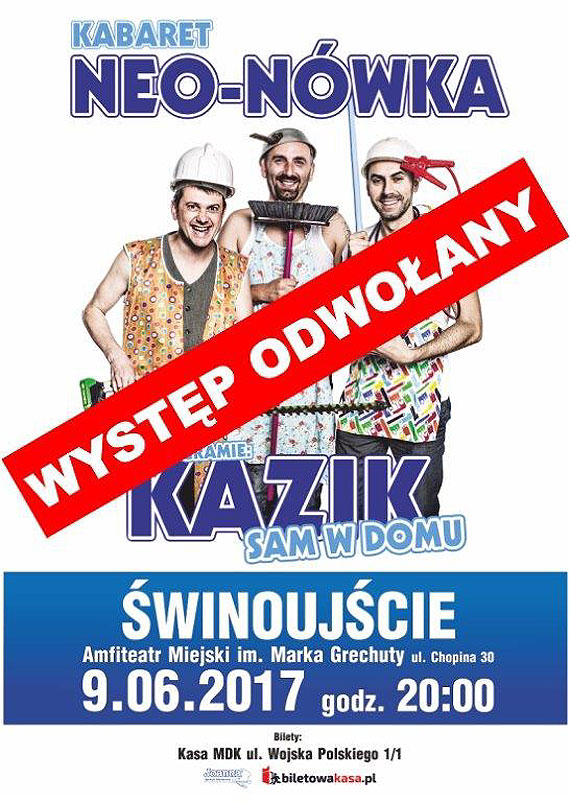Brak zainteresowania wystpem kabaretu Neonwka w winoujskim amfiteatrze! Impreza zostaa odwoana!