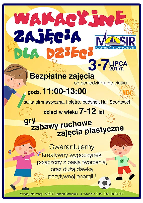 MOSiR zaprasza na zajcia plastyczne na sportowo!