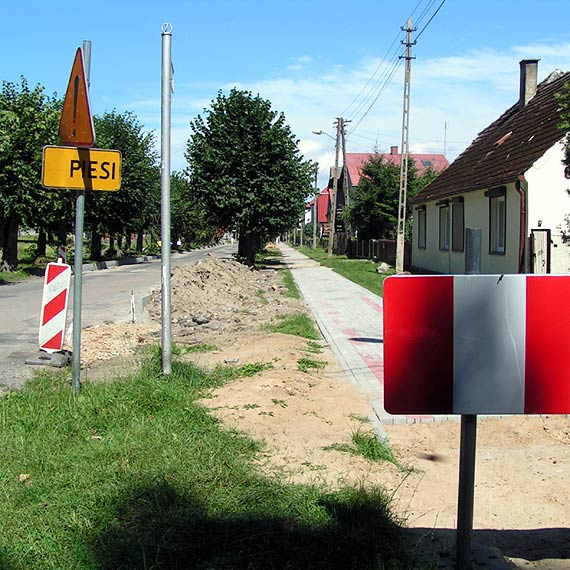 Ulica Słowiańska w Wolinie w przebudowie