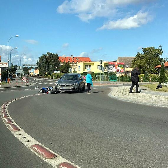 W Dziwnwku kierujca BMW uderzya w motocyklist!