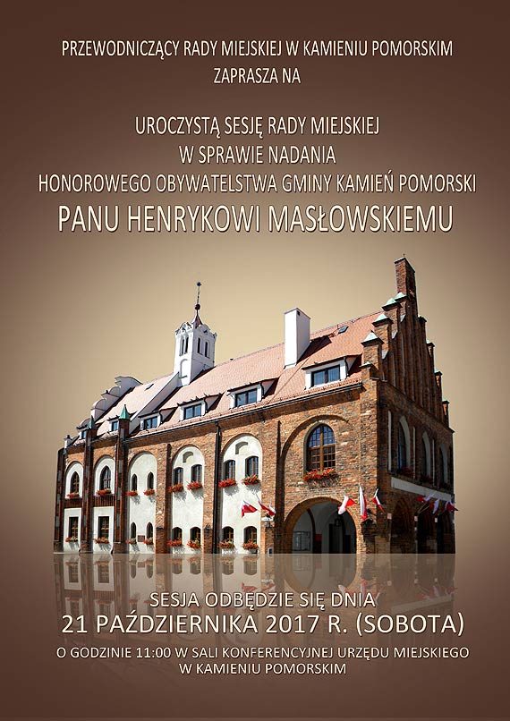 W sobot odbdzie si uroczysta sesja Rady Miejskiej w Kamieniu Pomorskim